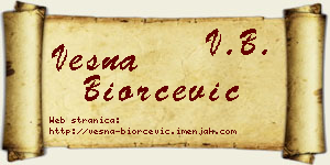 Vesna Biorčević vizit kartica